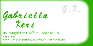 gabriella keri business card